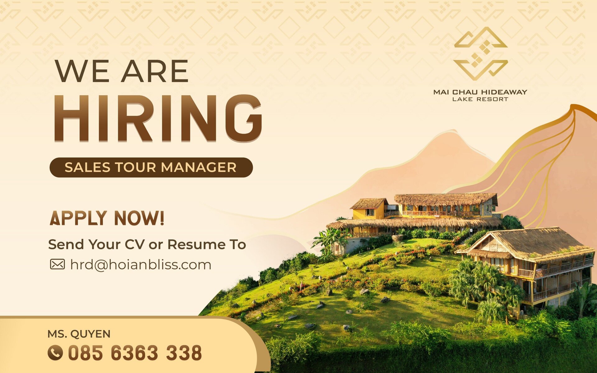 Tuyển dụng: Trưởng phòng Daily Tours Inbound - Maichau Hideaway