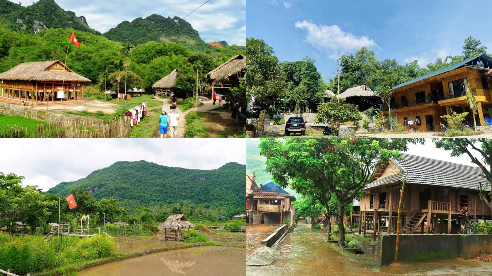Di chuyển bằng xe đạp giúp du khách quan sát trực tiếp đời sống sinh hoạt của người Thái Trắng