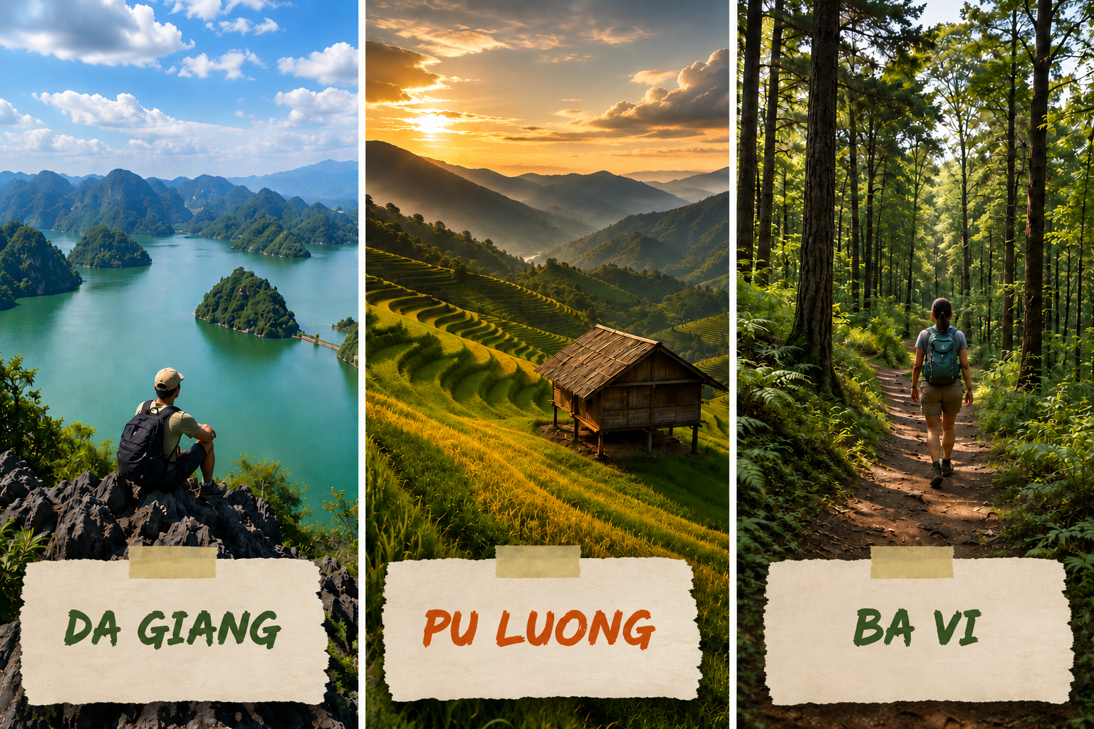 Da Giang, Pu Luong & Ba Vi