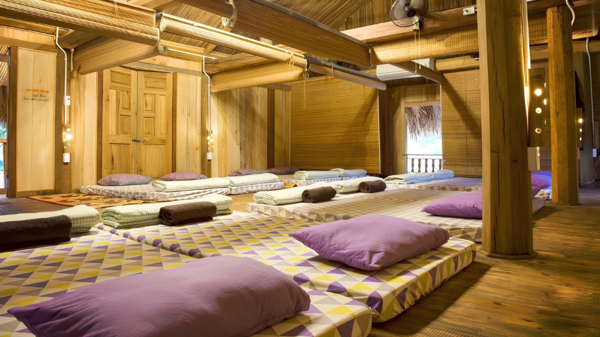 Visitors can sleep on mattresses laid out along the length of the house (Source: Collected).