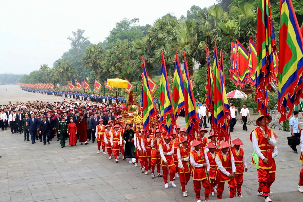Ngày chính lễ Giỗ Tổ Hung Vương (Nguồn: Báo Quân Đội Nhân Dân) Ngày chính lễ Giỗ Tổ Hung Vương (Nguồn: Báo Quân Đội Nhân Dân)