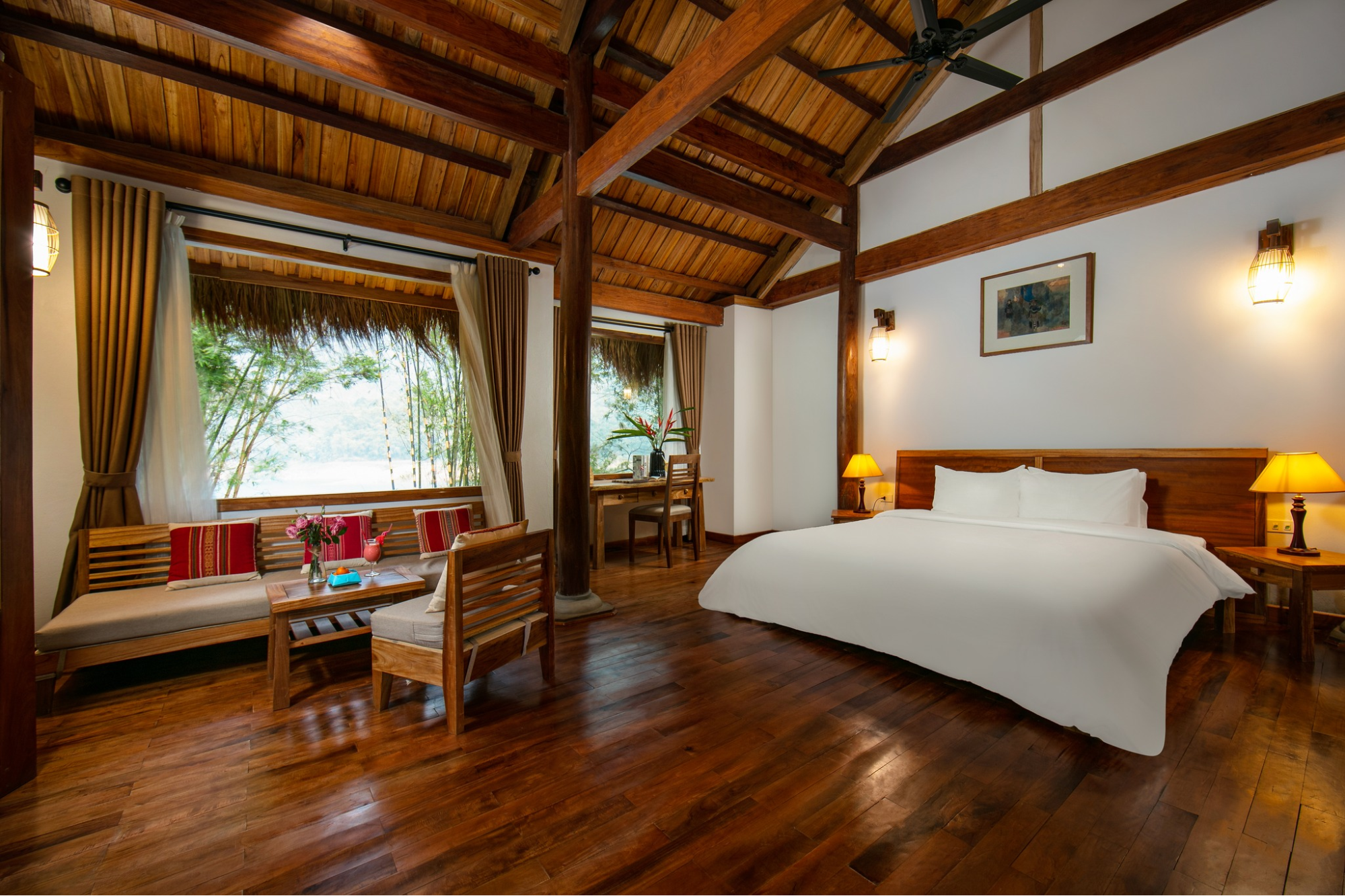 Phòng nghỉ đầy đủ tiện nghi, view đẹp tại Mai Châu Hideaway Resort 