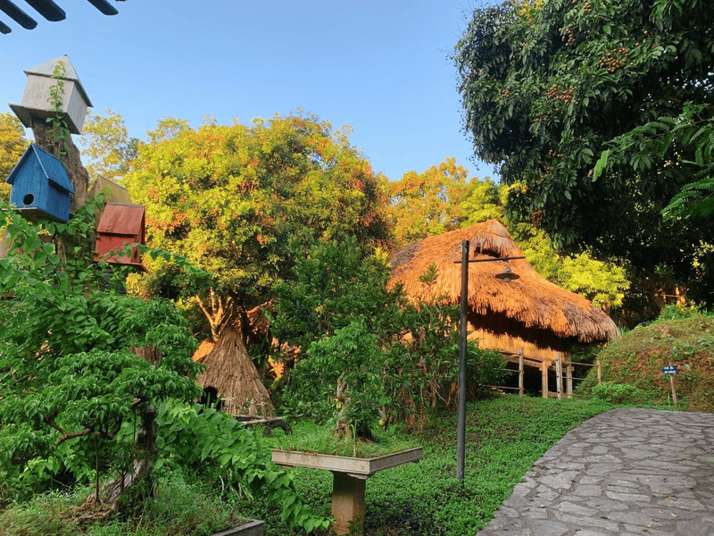 Không gian bình yên trong Bảo tàng Không gian Văn hóa Mường (Nguồn: Tạp chí điện tử Văn hóa và Phát triển)