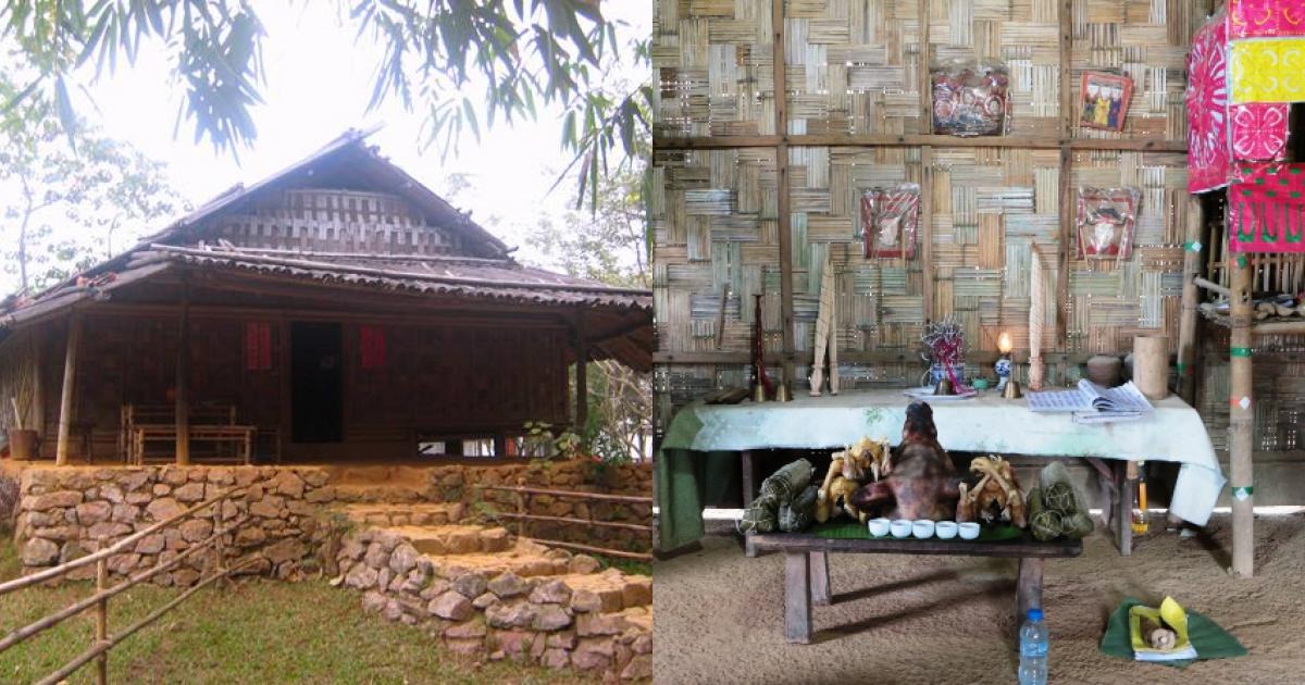 Kiến trúc nhà nửa sàn nửa đất của người Dao (Nguồn: Báo Hòa Bình) Kiến trúc nhà nửa sàn nửa đất của người Dao (Nguồn: Báo Hòa Bình)