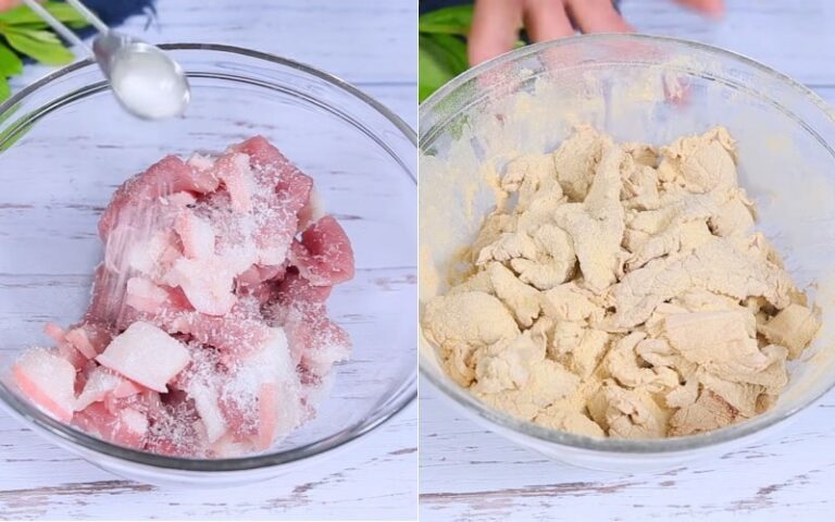 Ướp và trộn thịt Ướp và trộn thịt
