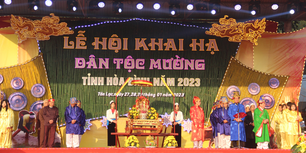 Lễ hội Khai Hạ của người Mường (nguồn: UBND huyện Cao Phong)