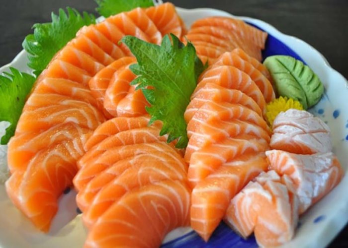 Cá hồi vân Tây Bắc thích hợp làm gỏi cá Cá hồi vân Tây Bắc thích hợp làm gỏi cá