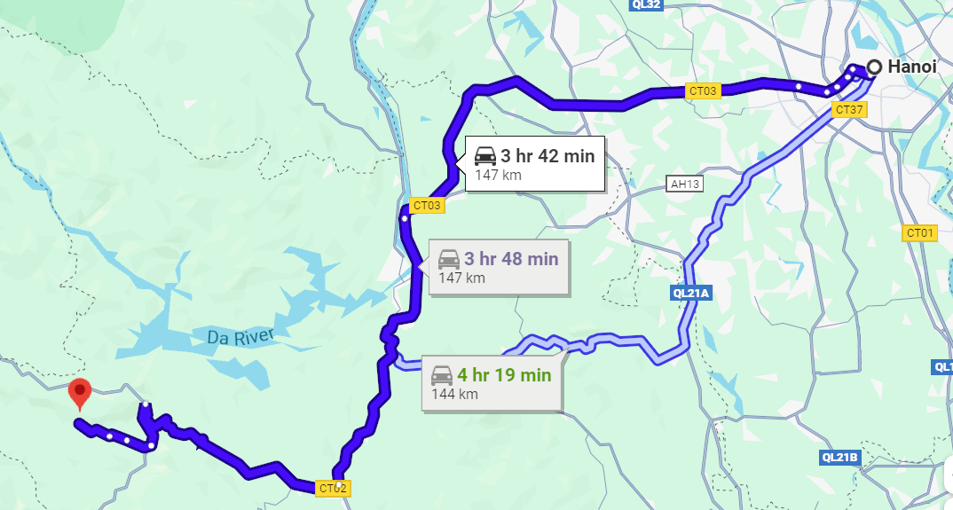 Di chuyển từ Hà Nội đến Mai Châu bằng ô tô Di chuyển từ Hà Nội đến Mai Châu bằng ô tô